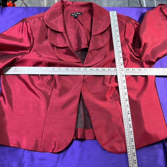 📌Dana Kay Beautiful Shiny Sleeveless Dress with 1/2 Sleeves Jacket - Picture 13 of 16